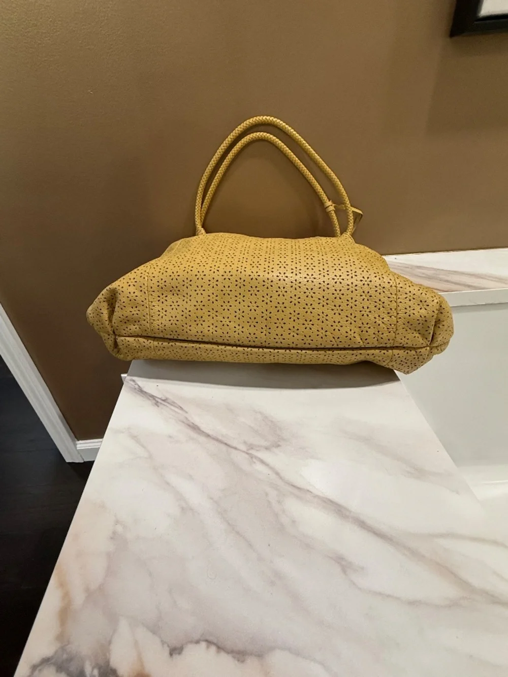 Brighton Francie Daisies Galore Hobo bag, Autumn Yellow, Leather